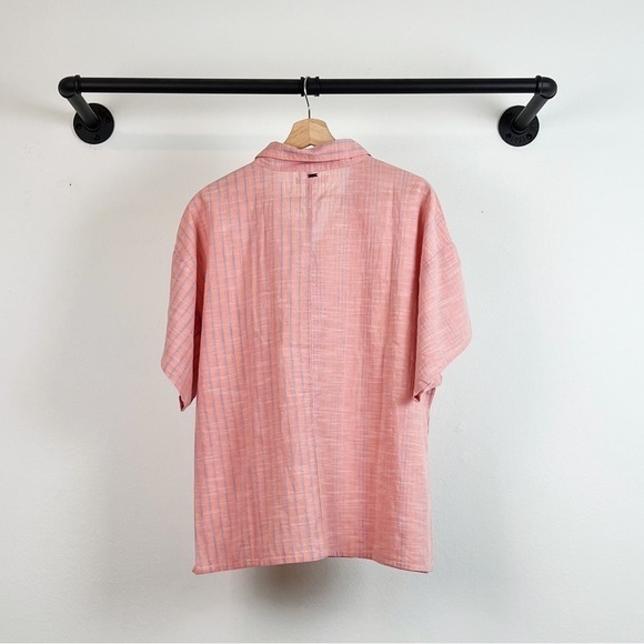 NWT O’Neill Doris Stripe Button Down Oversized Collared Shirt - Picture 8 of 9